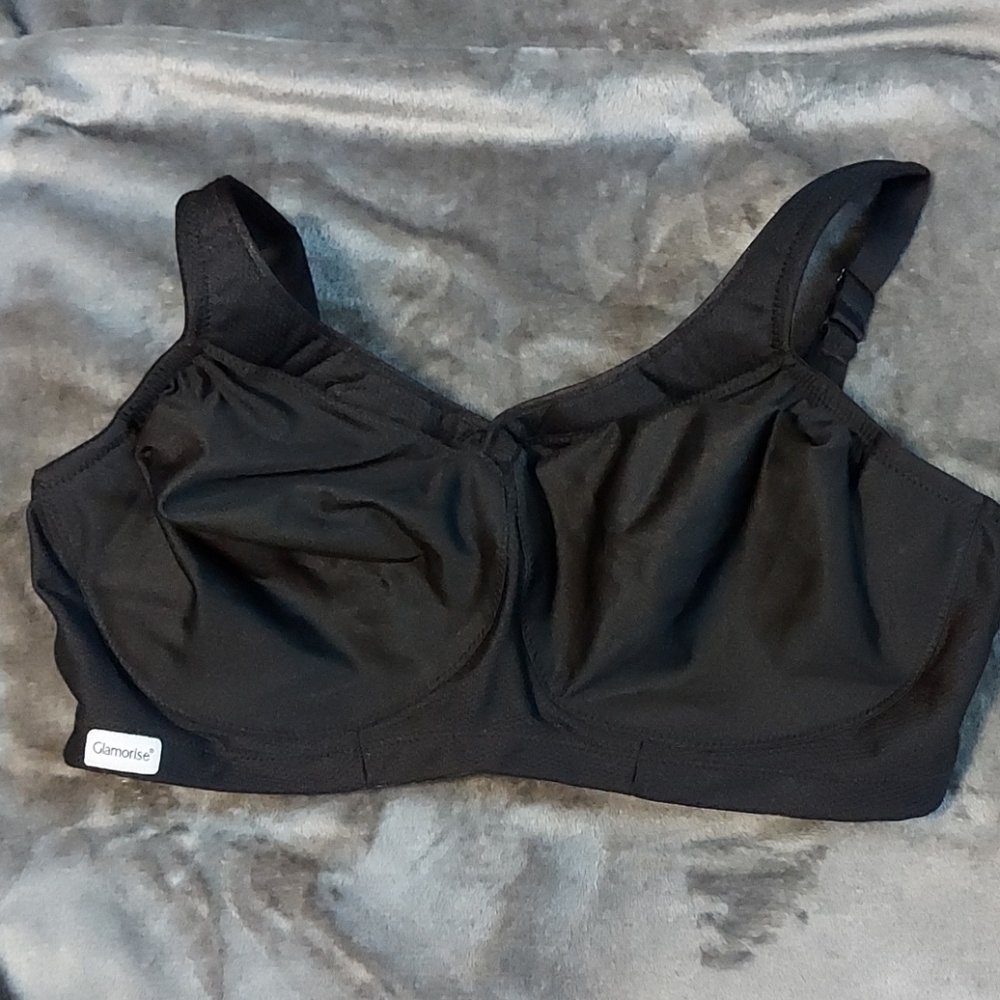 Glamorise Black Bra Size 42F